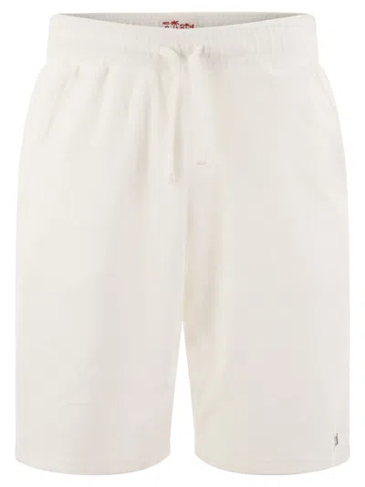 Mc2 Saint Barth Sponge Bermuda Shorts In White