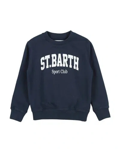 Mc2 Saint Barth Babies'  Sport Club Toddler Boy Sweatshirt Navy Size 6 Cotton In Blue