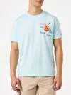 Mc2 Saint Barth Spritz Embroidery Man T-shirt In Yellow
