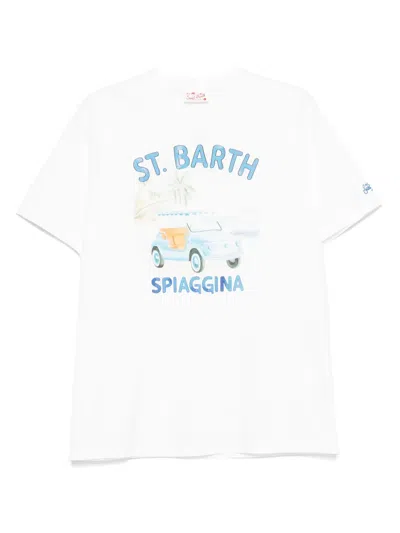 Mc2 Saint Barth St. Bart Spiaggina T-shirt In White