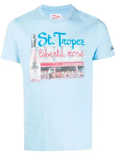 Mc2 Saint Barth St Tropez Graphic-print T-shirt In Blue