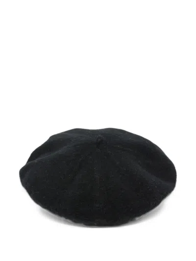 Mc2 Saint Barth Stalk-detail Beret In Black