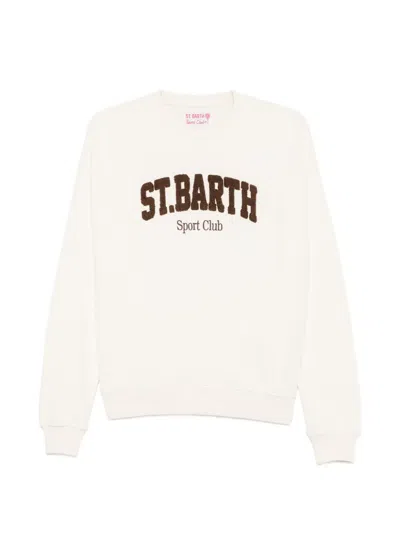 Mc2 Saint Barth Stardust Bouclé-logo Sweatshirt In Neutral