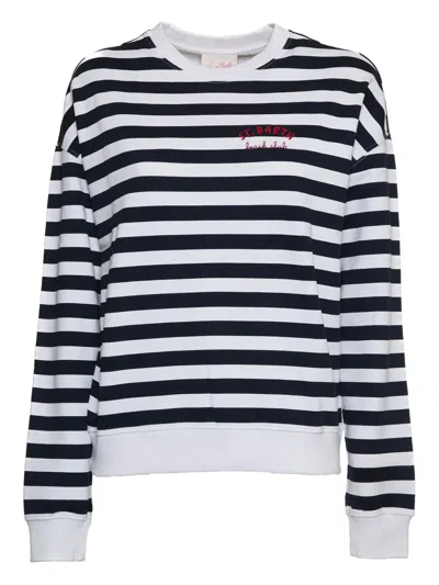 Mc2 Saint Barth Stardust Striped Jersey In Blue