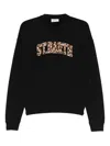 Mc2 Saint Barth Stardust W Logo-embroidered Sweatshirt In Black
