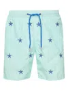 Mc2 Saint Barth Starfish-print Drawstring Swim Shorts In Blue