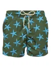 Mc2 Saint Barth Starfish-print Swim Shorts In Green