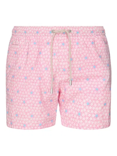 Mc2 Saint Barth Starfish-print Swim Shorts In Pink