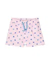 Mc2 Saint Barth Starfish Striped Swim Shorts In 粉色