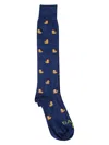 Mc2 Saint Barth Knee-high Duck Pattern Hosiery Collection In Blue