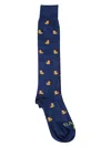 Mc2 Saint Barth Knee-high Duck Pattern Hosiery Collection In Blue