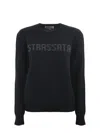 Mc2 Saint Barth Strassata Embellished Crewneck Jumper In Black