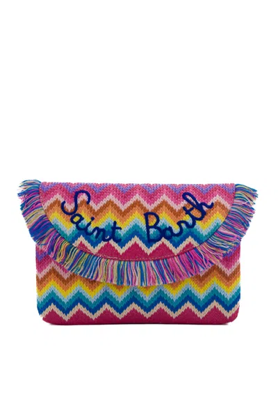 Mc2 Saint Barth Straw Handbag Multicolor Clutch Bag