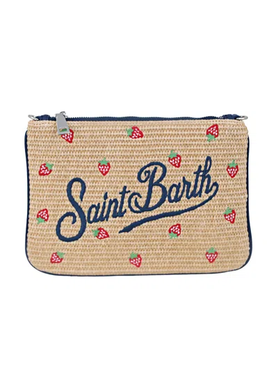 Mc2 Saint Barth Straw Pouch Strawberry