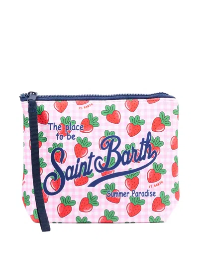 Mc2 Saint Barth Kids' Strawberry Graphic Pochette In Pink