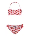 Mc2 Saint Barth Strawberry Print Swimsuit In Pink