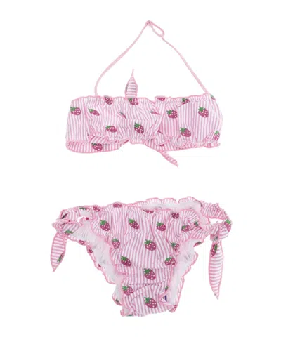 Mc2 Saint Barth Kids' Strawberry Swim In Multi