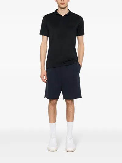Mc2 Saint Barth Stretch-jersey Polo Shirt In Black
