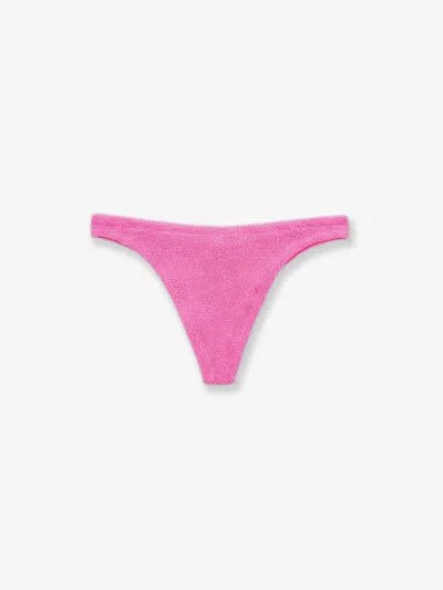 Mc2 Saint Barth Stretch Nylon Bikini Bottom In Pink