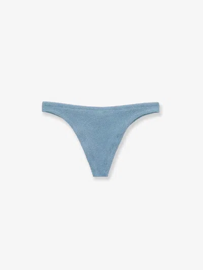 Mc2 Saint Barth Stretch Nylon Bikini Bottoms In Blue