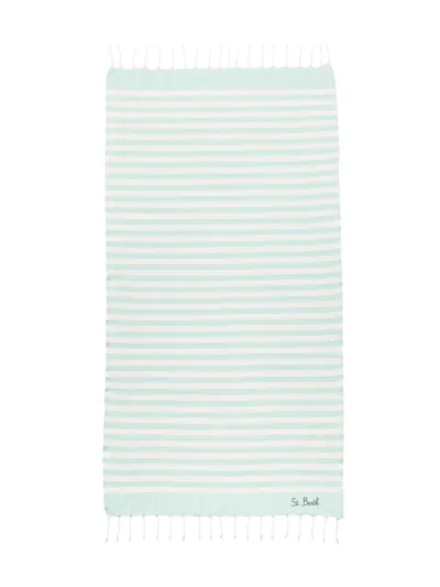 Mc2 Saint Barth Kids' Striped Beach Towel In Blue