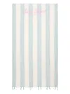Mc2 Saint Barth Striped Beach Towel In Green