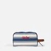 Mc2 Saint Barth Striped Cotton Canvas Case In Blue