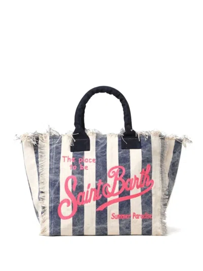 Mc2 Saint Barth Striped Cotton Tote Bag