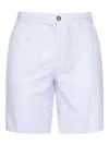 Mc2 Saint Barth Striped-design Shorts In White