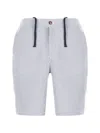 Mc2 Saint Barth Striped Drawstring Shorts In Blue