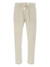 Mc2 Saint Barth Striped Drawstring Trousers In Nude