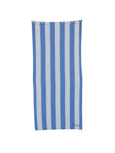 Mc2 Saint Barth Striped Fringed Beach Towel In Multi