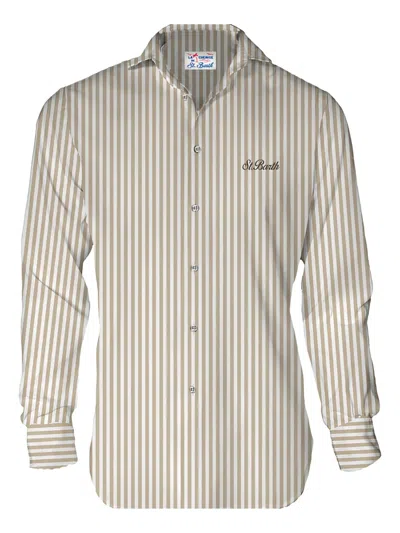 MC2 SAINT BARTH STRIPED LINEN SHIRT