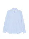 Mc2 Saint Barth 스트라이프 긴소매 셔츠 In Blue