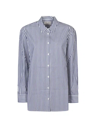 Mc2 Saint Barth Striped Shirt In Blue