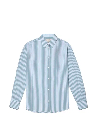 Mc2 Saint Barth Striped Shirt In Blue