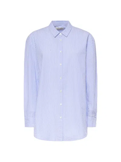 Mc2 Saint Barth Striped Shirt In Blue