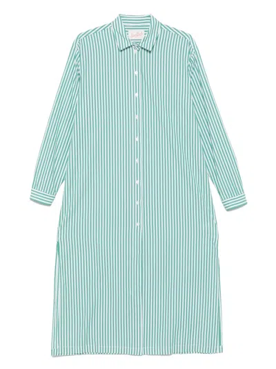 Mc2 Saint Barth Striped Shirt Dress In Multi