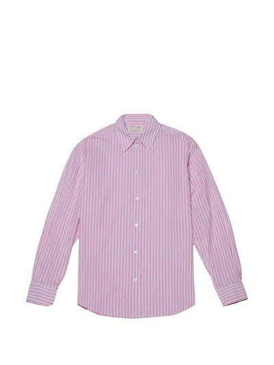 Mc2 Saint Barth Striped Shirt In Pink