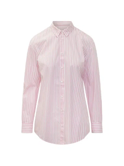 Mc2 Saint Barth Striped Shirt In Pink
