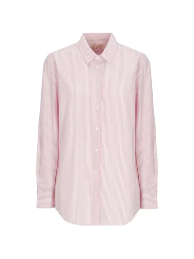 Mc2 Saint Barth Striped Shirt In Pink
