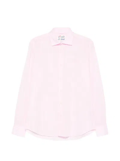 Mc2 Saint Barth Striped Shirt In Pink