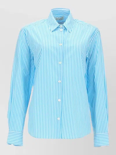 Mc2 Saint Barth Striped Shirt Regular Fit Collar Long Sleeves In Multi