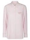 Mc2 Saint Barth Striped Shirt With Snoopy Collaboration In Pink