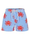 Mc2 Saint Barth Striped Swim Shorts In 蓝色