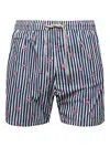 Mc2 Saint Barth Lighting Drawstring Waist Swim Trunks In Blue