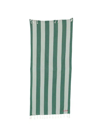 Mc2 Saint Barth Striped Tasselled Beach Towel In Multi