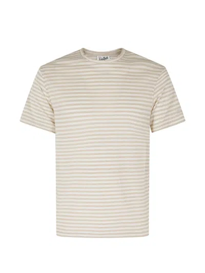 Mc2 Saint Barth Striped T-shirt In Neutral