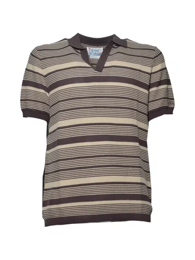 Mc2 Saint Barth Striped T-shirt In Orange