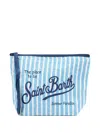 Mc2 Saint Barth Striped-pattern Pouch In Blue